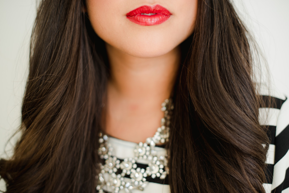 New Year's Eve Makeup: Winged Liner and Red Lips!